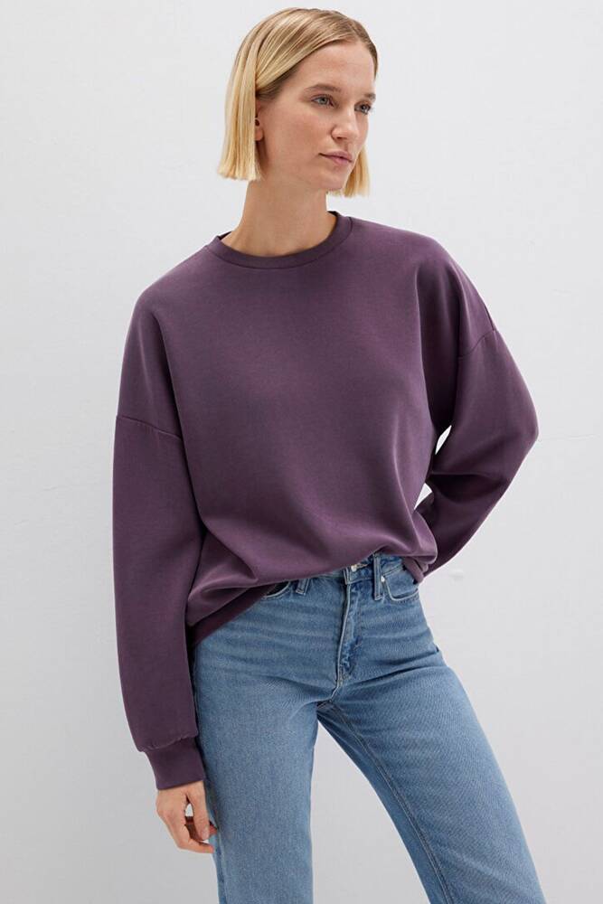 Kadın Oversize Sweat 168837-70635 Mor 
