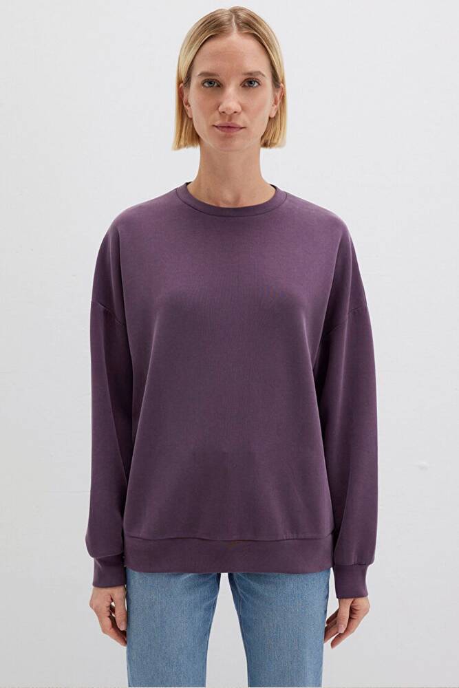 Kadın Oversize Sweat 168837-70635 Mor 