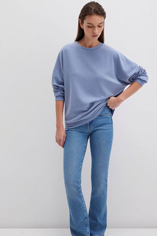 Kadın Oversize Sweat 168837-70791 Mavi 