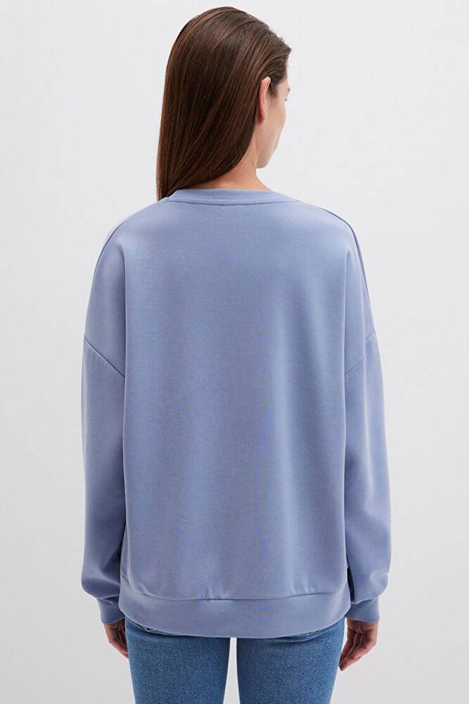 Kadın Oversize Sweat 168837-70791 Mavi 