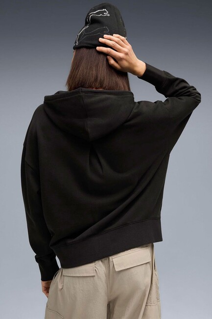 Kadın Oversized Sweat 690736-01 Siyah - Thumbnail