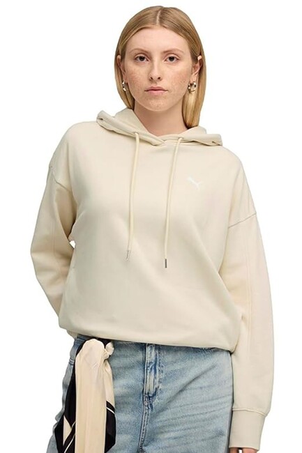 Kadın Oversized Sweat 690736-87 Ekru - Thumbnail