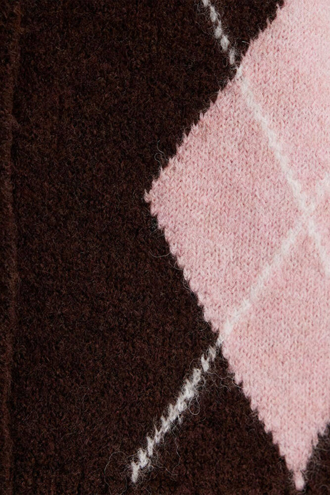 Kadın Polo Yaka Hırka 1710825-70244 Kahve 