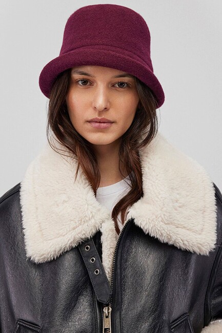 Kadın Şapka 1911759-85279 Bordo (1)