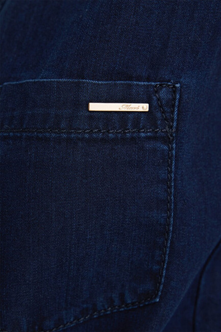 Kadın Suzy Gold Denim Elbise 130317-81270 Lacivert - Thumbnail