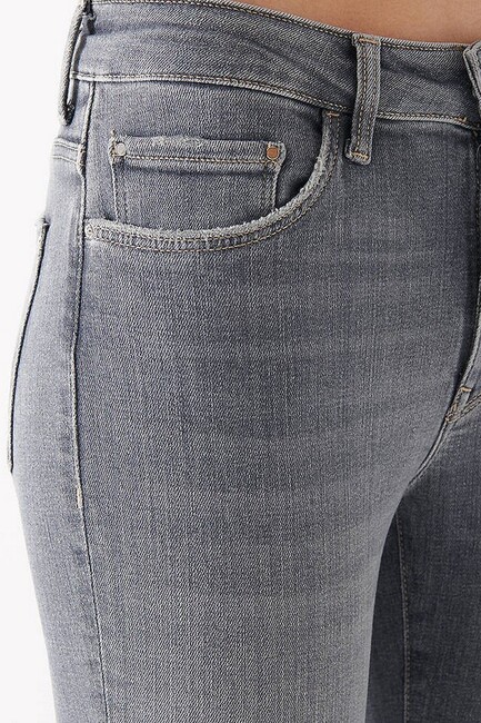 Kadın Tess Vintage Jean Pantolon 100328-30085 Gri - Thumbnail