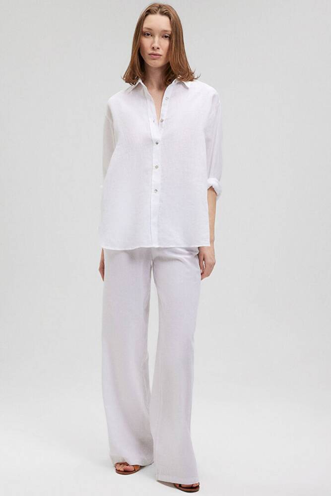 Kadın Uzun Kollu Gömlek 1210747-620 Beyaz 