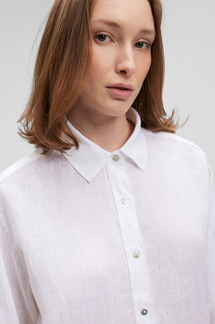 Kadın Uzun Kollu Gömlek 1210747-620 Beyaz - Thumbnail