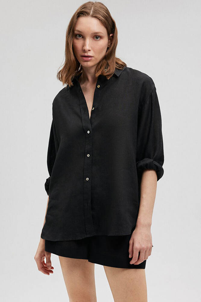 Kadın Uzun Kollu Gömlek 1210747-900 Siyah 