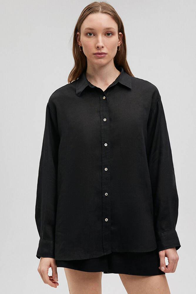 Kadın Uzun Kollu Gömlek 1210747-900 Siyah 