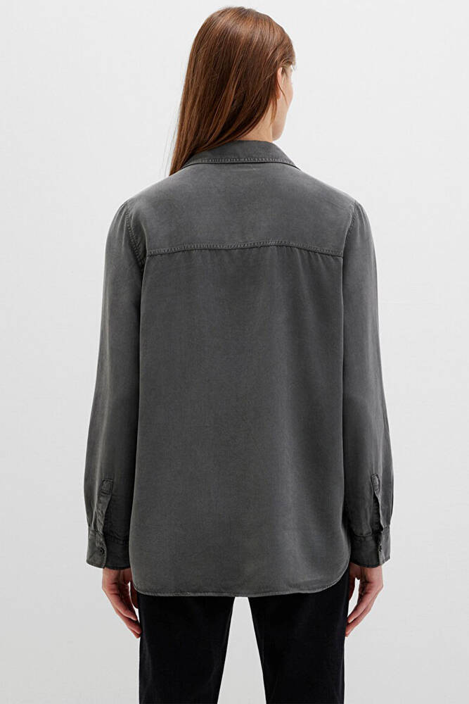 Kadın Uzun Kollu Gömlek 1210951-70088 Gri 