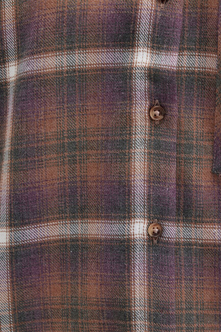 Kadın Uzun Kollu Gömlek 1211284-83169 Kahve - Thumbnail