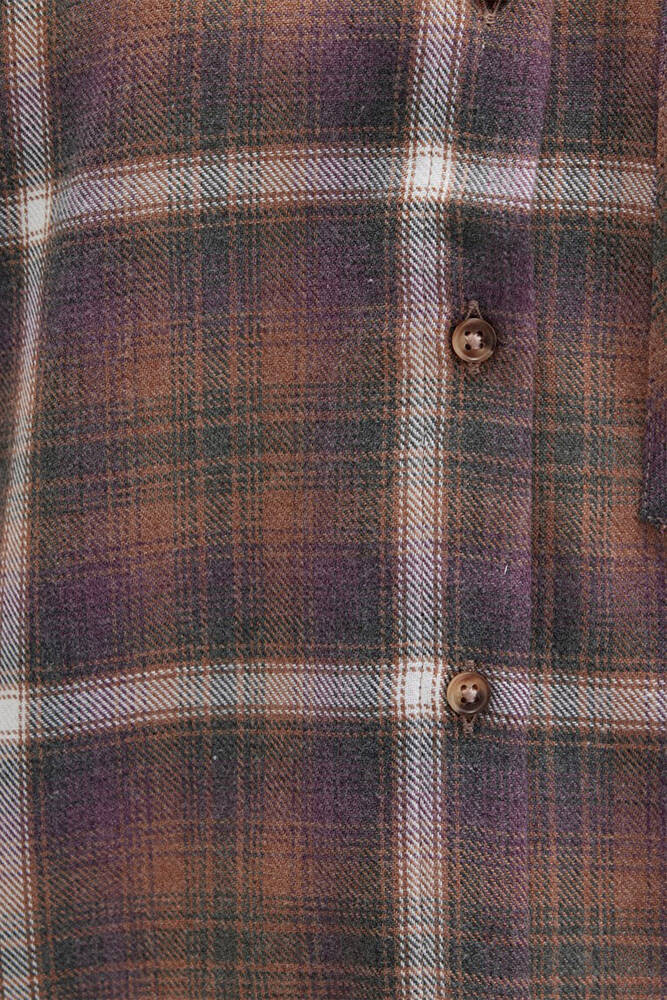 Kadın Uzun Kollu Gömlek 1211284-83169 Kahve 