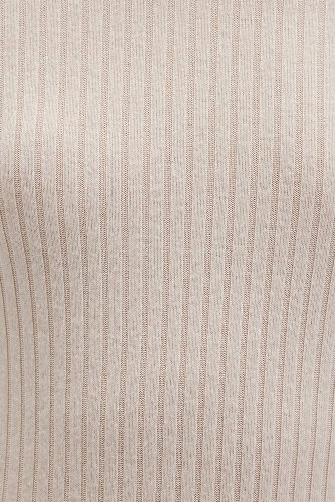 Kadın Uzun Kollu Modelli Penye 1613596-85576 Bej 