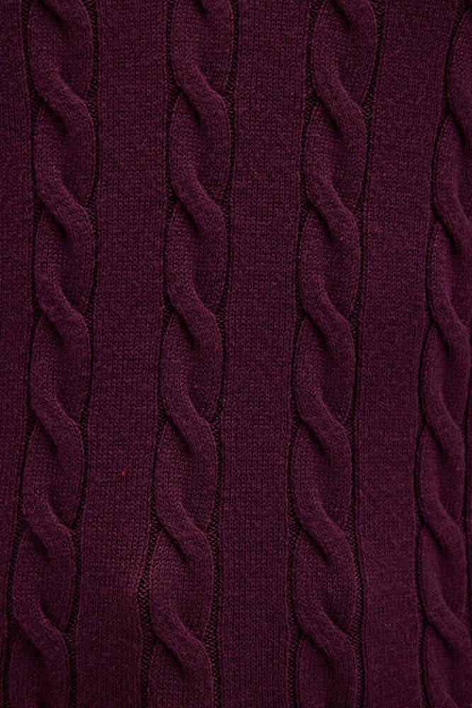 Kadın V Yaka Kazak 1710340-87830 Bordo 