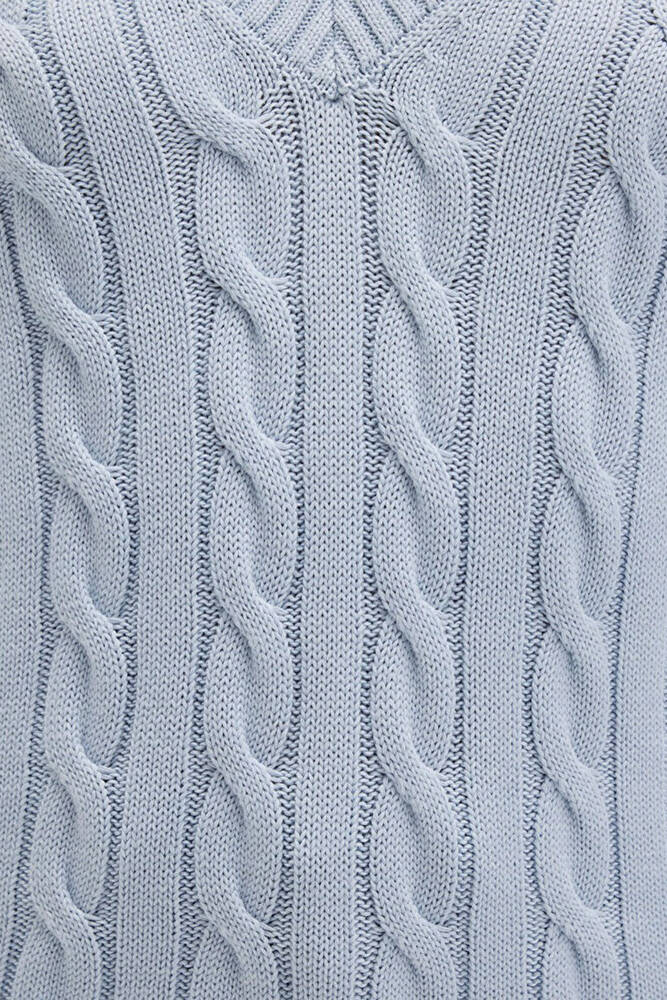 Kadın V Yaka Kazak 1710720-70813 Mavi 