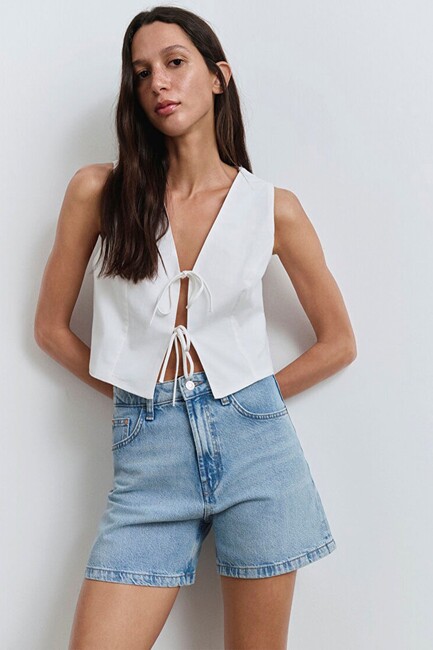 Kadın Verna 90's Denim Şort 1410059-89747 Mavi - Thumbnail