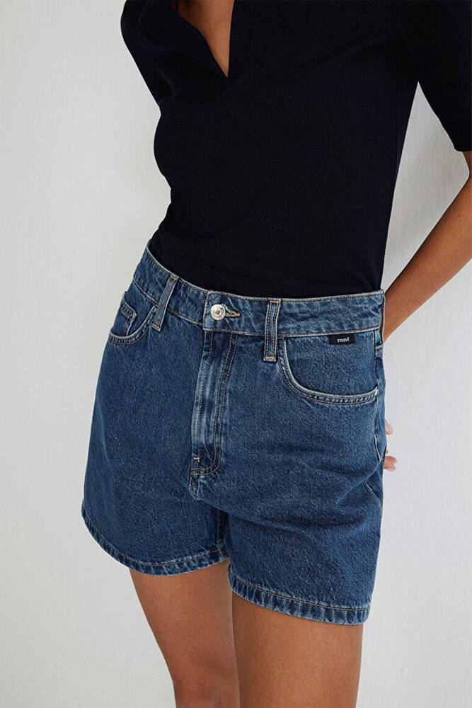 Kadın Verna 90s Jean Şort 1410059-87080 Mavi 