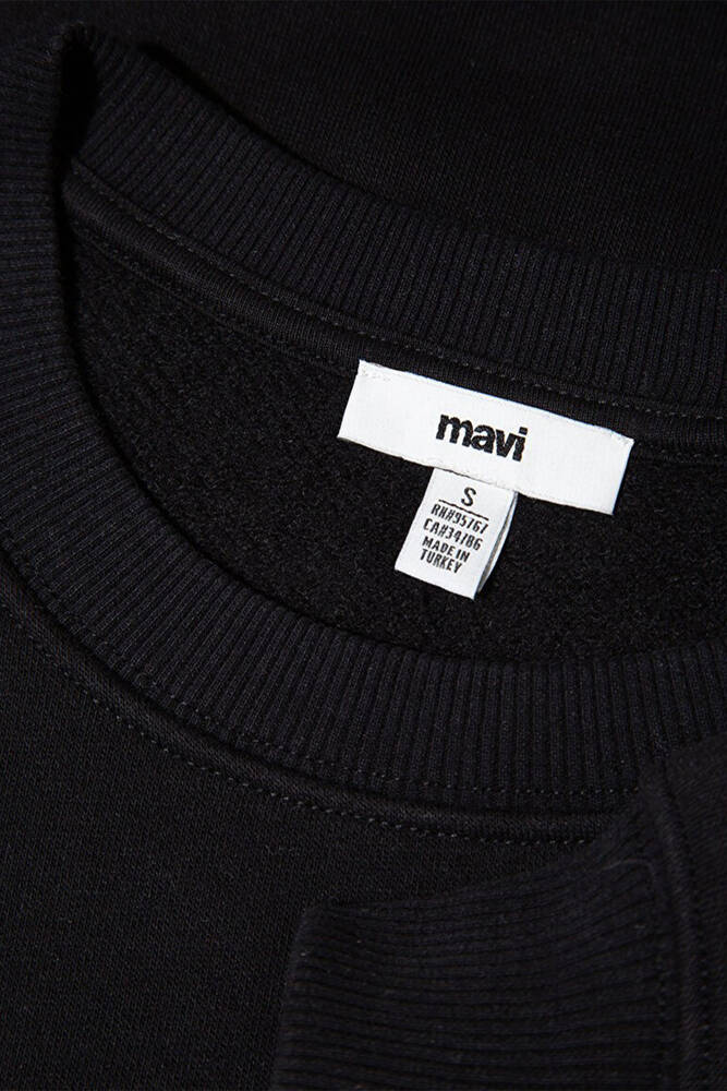 Kadın Yuvarlak Yaka Logo Sweat 1S10490-900 Siyah 