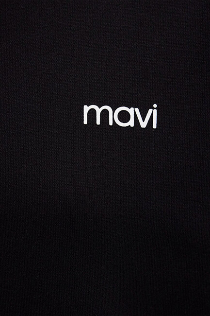 Kadın Yuvarlak Yaka Logo Sweat 1S10490-900 Siyah - Thumbnail