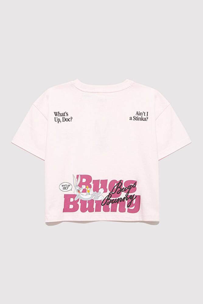Kız Çocuk Bugs Bunny Baskılı Tişört 7610369-90773 Pembe 