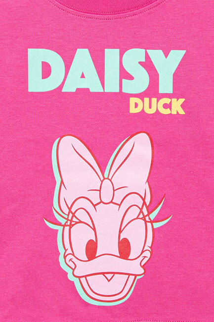 Kız Çocuk Daisy Duck Baskılı Tişört 7610331-71095 Pembe - Thumbnail