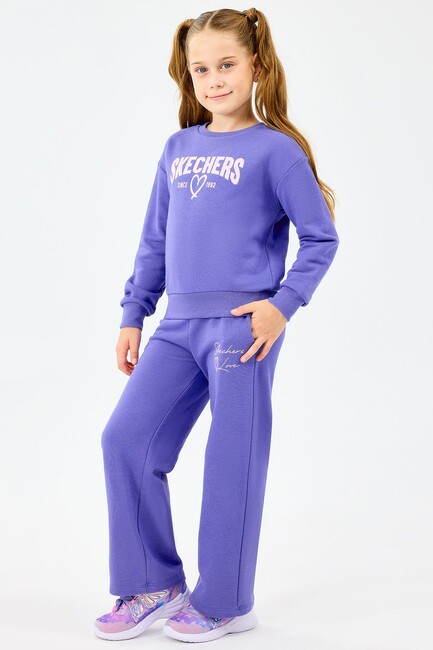 Kız Çocuk Lw Fleece Eşofman Alt SK2520004-3996 Mor - Thumbnail
