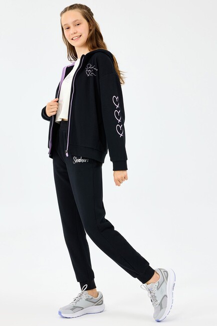 Kız Çocuk Lw Fleece Eşofman Alt SK2520005-1602 Siyah - Thumbnail