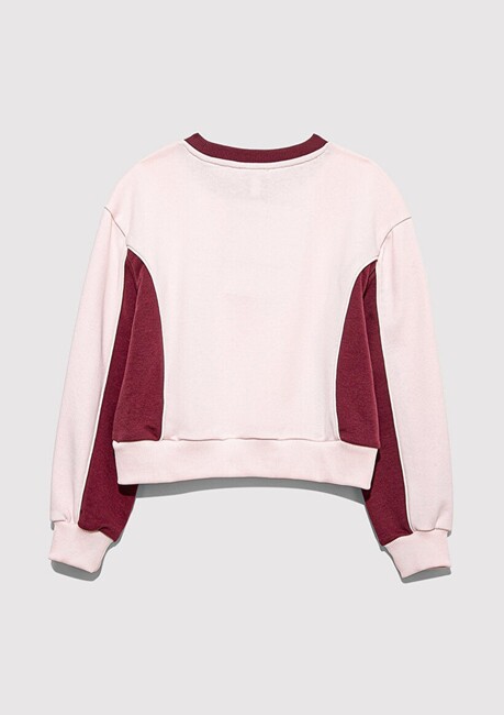 Kız Çocuk Mavi Jeans Baskılı Sweat 7S10120-90773 Pembe - Thumbnail
