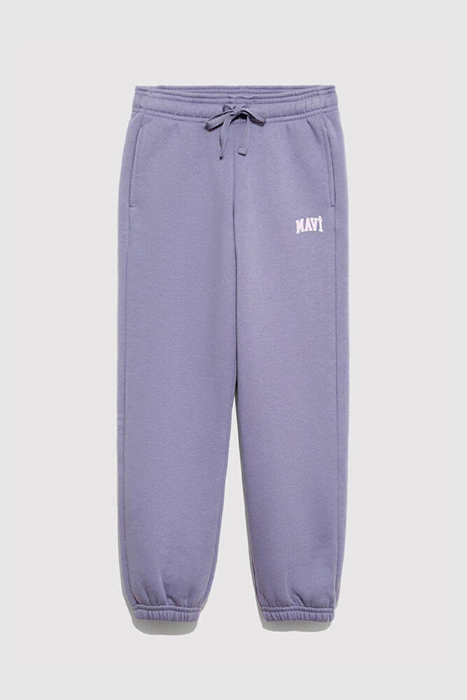 Kız Çocuk Mavi Logo Baskılı Eşofman Altı 7010000-88095 Mor 