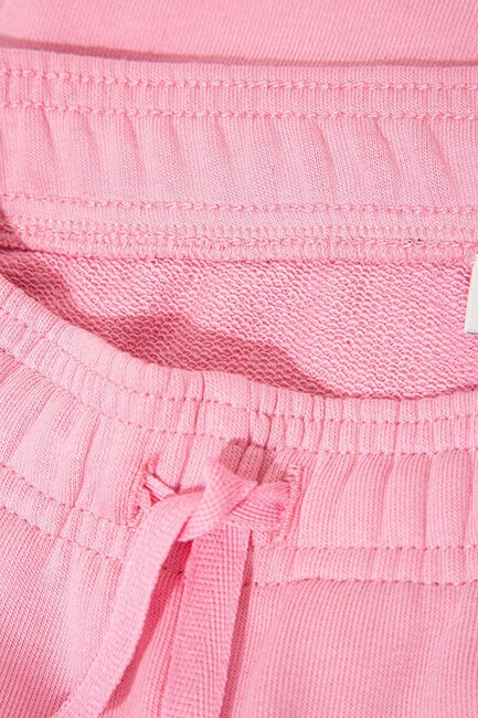 Kız Çocuk Mavi Logo Baskılı Örme Pantolon 7010041-70972 Pembe - Thumbnail