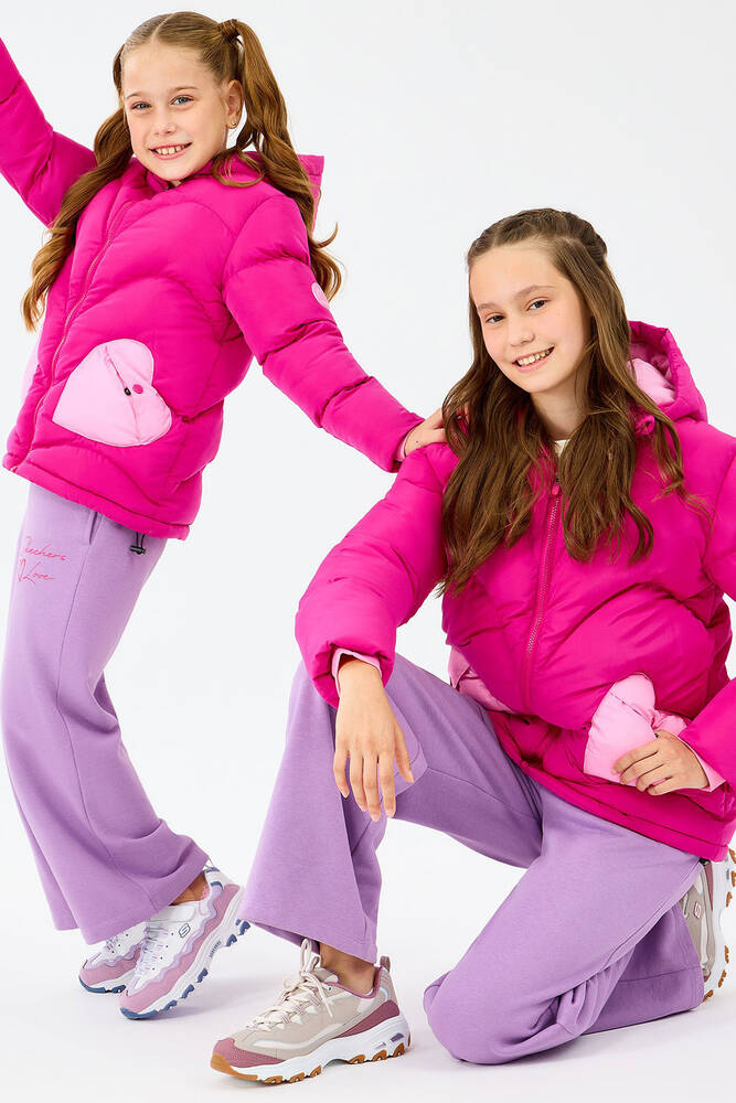 Kız Çocuk Puffer Ceket SK2520039-3935 Pembe 