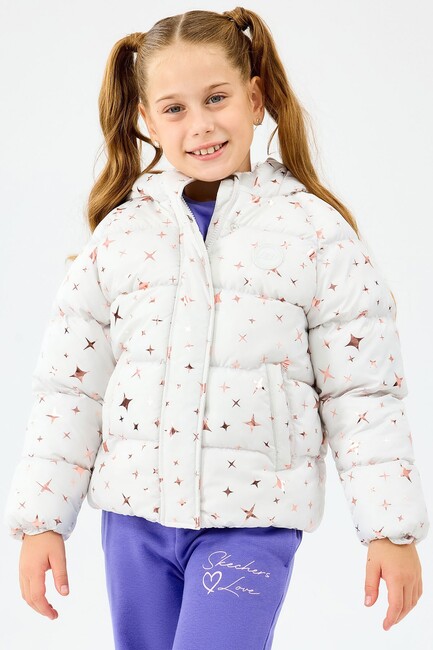 Kız Çocuk Puffer Ceket SK2520052-1040 Ekru (1)