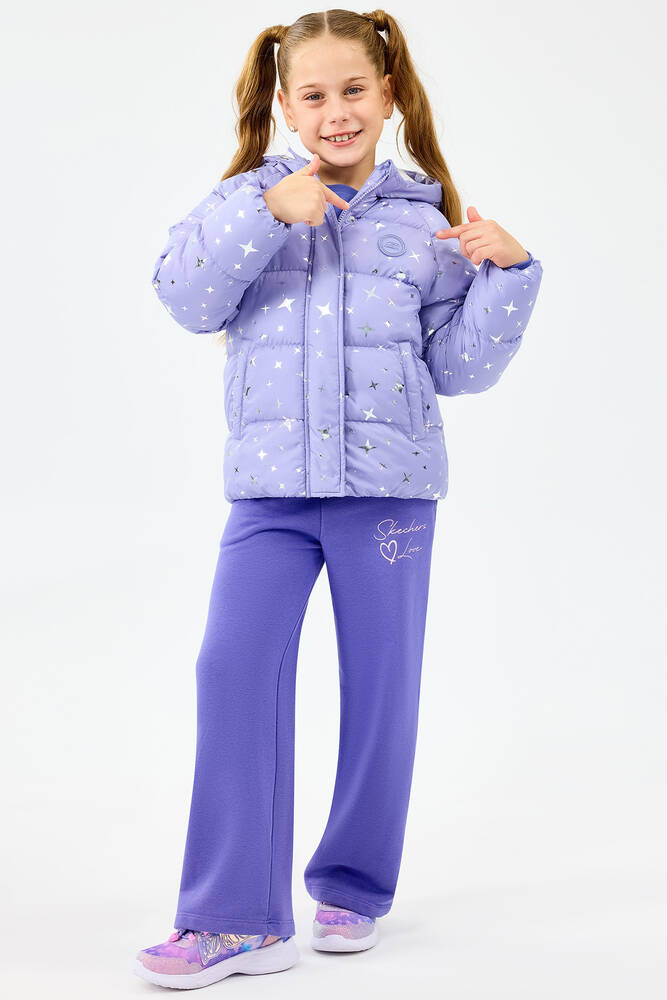 Kız Çocuk Puffer Ceket SK2520052-2195 Mor 