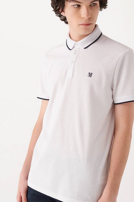 Erkek Polo Tshırt 066039-620 Beyaz - Thumbnail
