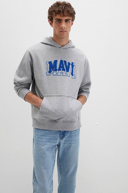 Mavi Kapüşonlu Sweat 0S10413-80018 Gri - Thumbnail