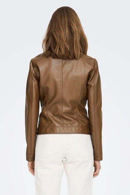 Only - Only Kadın Onlbandıt Faux Leather Ceket 15081400 Kahverengi (1)