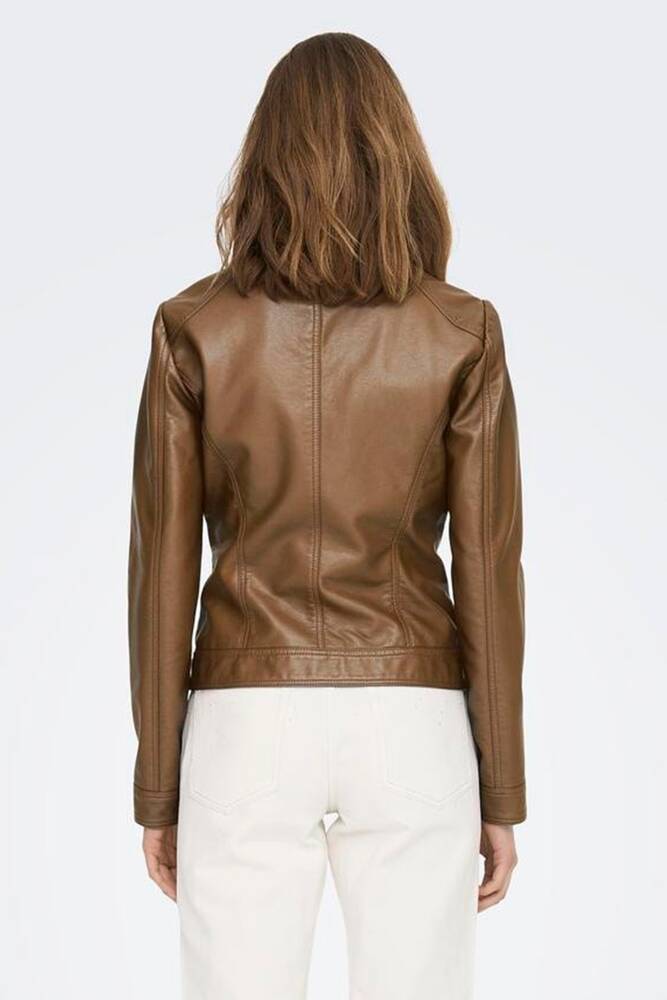 Only Kadın Onlbandıt Faux Leather Ceket 15081400 Kahverengi 