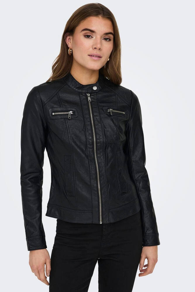 Only Kadın Onlbandıt Faux Leather Ceket 15081400 Siyah 