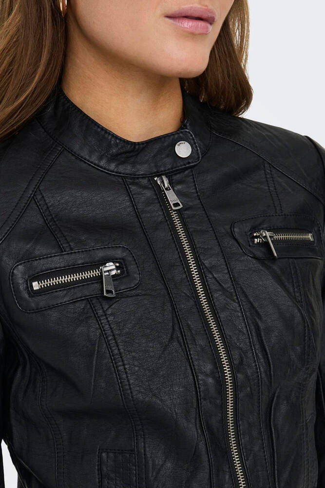 Only Kadın Onlbandıt Faux Leather Ceket 15081400 Siyah 