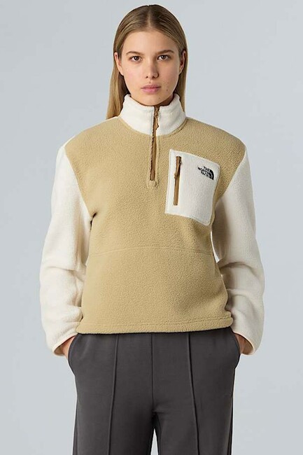 Yumıorı 1/4 Zıp Sweat NF0A8E893CG1 Bej - Thumbnail